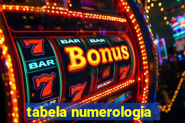 tabela numerologia